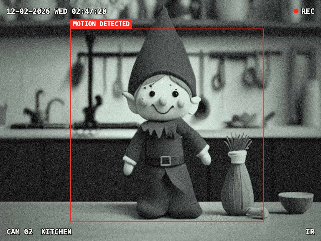 Night camera look: black and white infrared, grain, a REC light, the date and time and the camera name