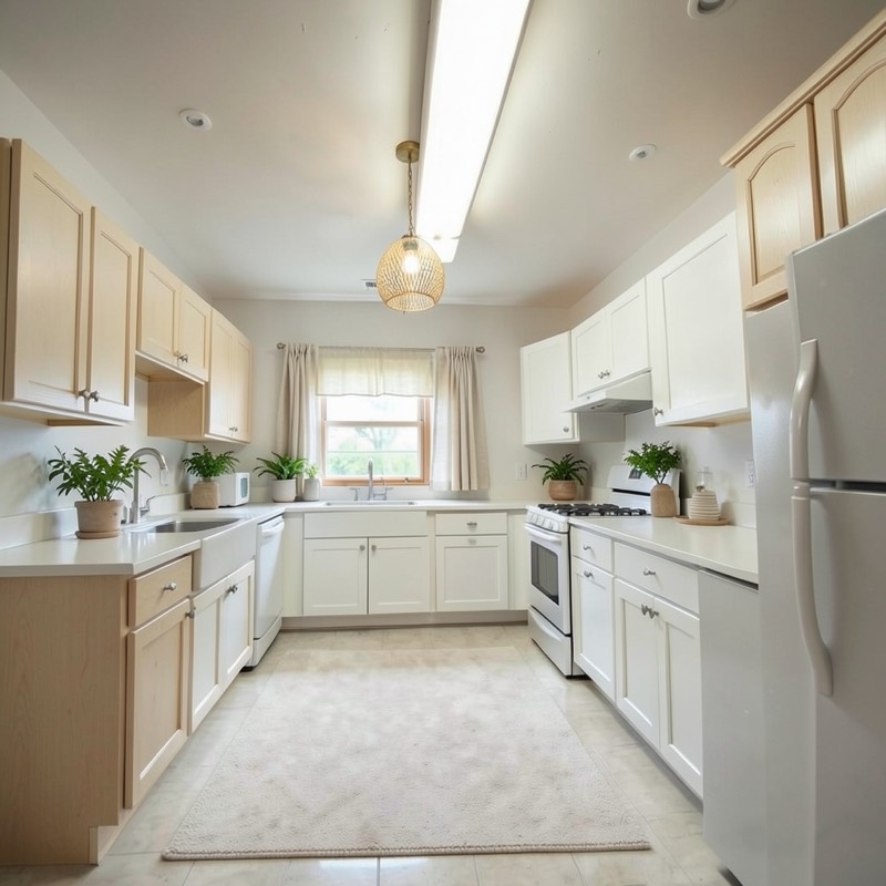 The same kitchen restyled as Scandinavian